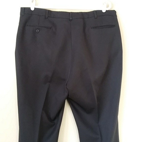 Flexslax Perma-Prest Full Fit Dress Formal Pants 40 x 30 Black - Picture 5 of 13